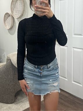 Altar’d State NWT Black Sheer Top